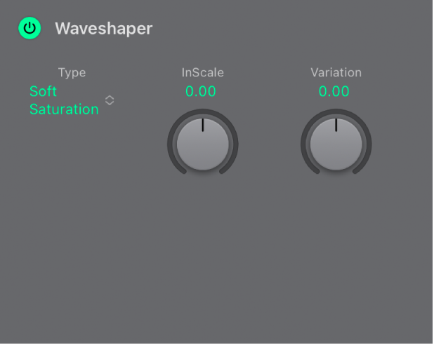 図。Waveshaperのパラメータ。