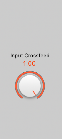 図。Space Designerの「Input Crossfeed」コントロール。