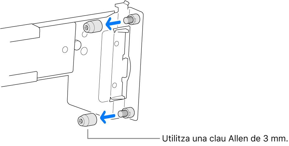 Un conjunt de guies que s’adapta als bastidors d’orificis rodons.