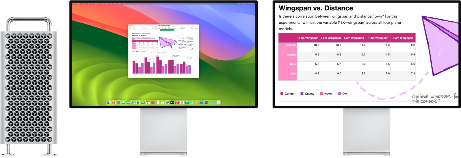 Na pravém monitoru je aktivní funkce Monitor s přiblížením; na levém monitoru je vidět obrazovka ve standardní velikosti