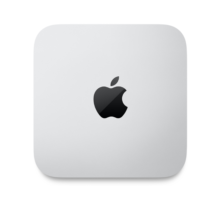 Vista superiore di Mac mini.