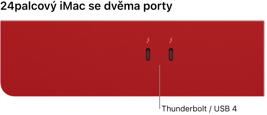 iMac se dvěma porty Thunderbolt / USB 4
