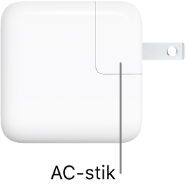 USB-C-strømforsyningen på 30 W.