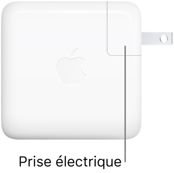 L’adaptateur secteur USB-C 67 W.