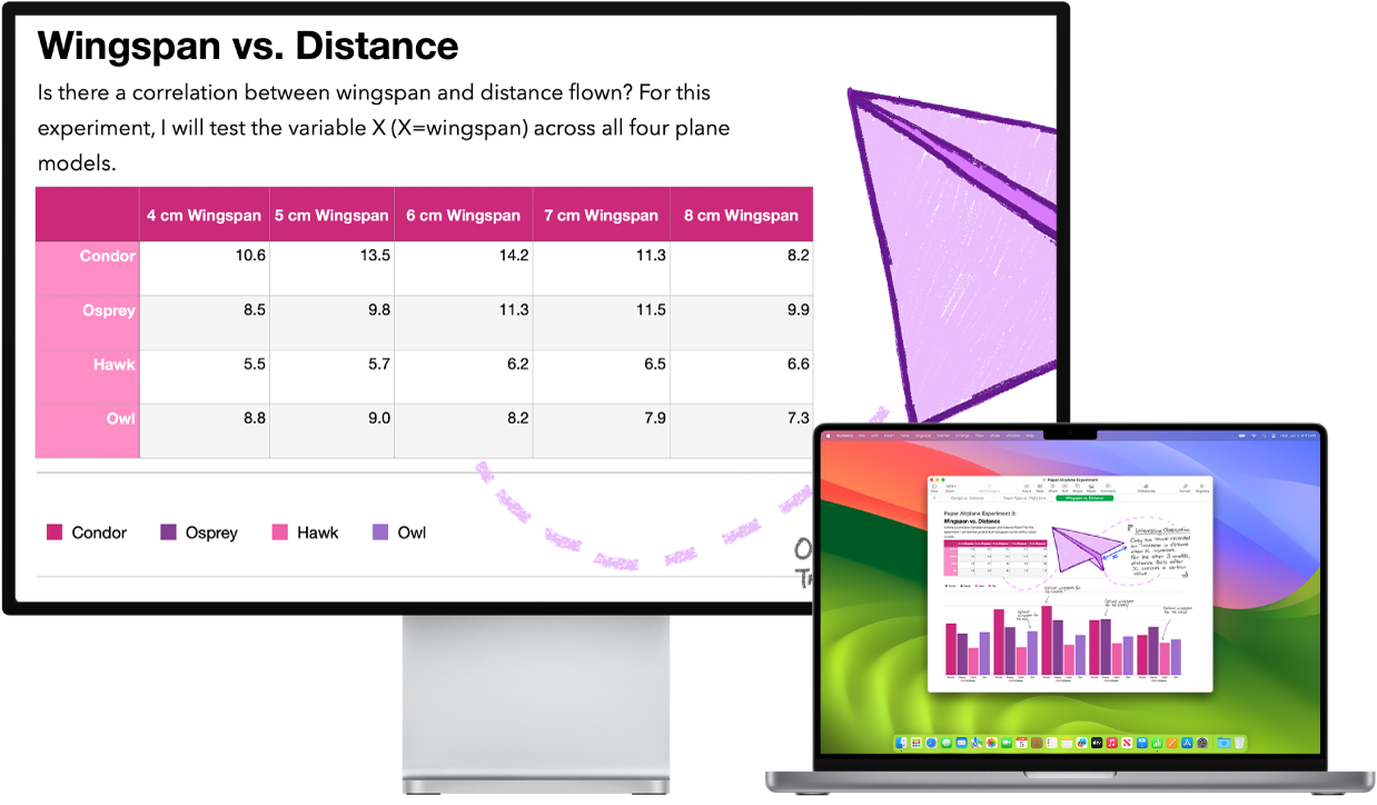 Le zoom est actif sur l’écran du bureau tandis que la taille de l’écran reste fixe sur le MacBook Pro.