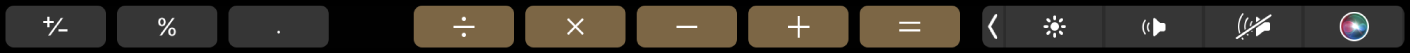 ה‑Touch Bar של ״מחשבון״.