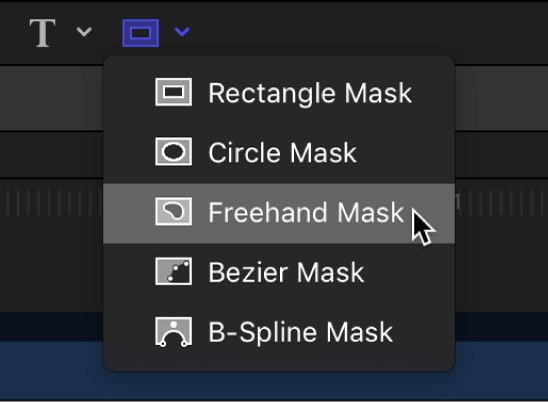 Freehand Mask tool in the canvas toolbar