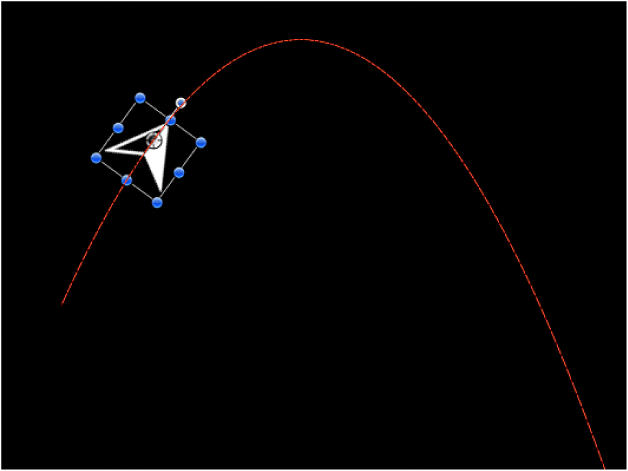 Canvas showing example of Gravity behavior