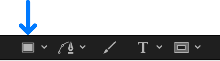 Rectangle tool in the canvas toolbar