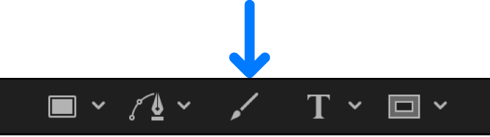 Paint Stroke tool in the canvas toolbar