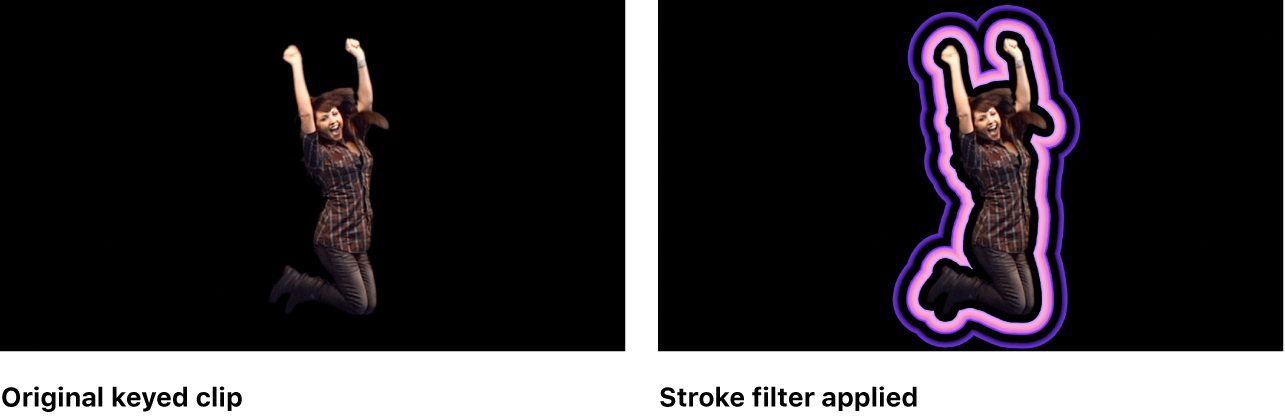 Canvas showing effect of Stroke filter