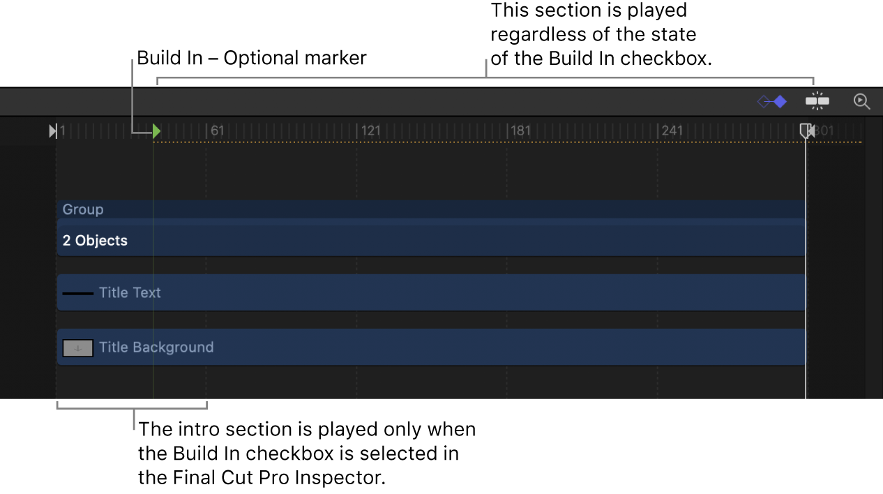 Build In - Optional marker in Timeline