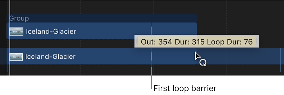 Loop pointer and tooltip in the Timeline