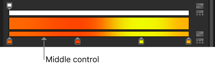 Gradient editor showing middle control