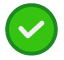 El icono de marca de verificación blanca en un círculo verde
