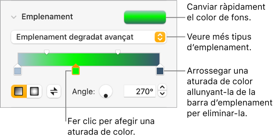 Control per omplir objectes amb colors.