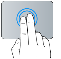 Two-finger double-tap gesture