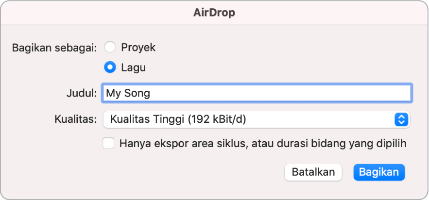 Dialog AirDrop.