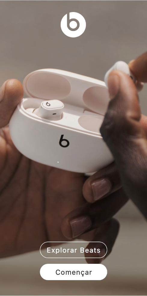 Pantalla de benvinguda de l’app Beats que mostra els botons “Explorar Beats” i Començar