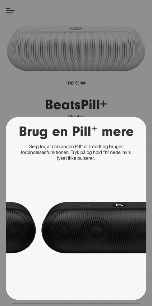 Skærmen “Brug en Pill+ mere”