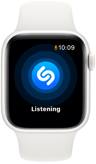 Shazam app listening on Apple Watch