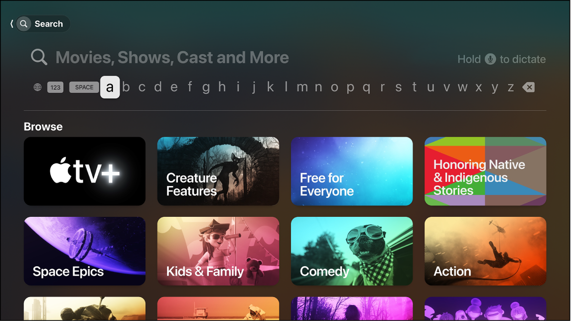 Search in the Apple TV app - Apple Support (BY)