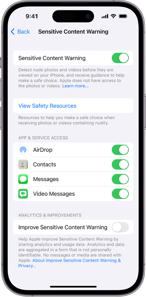 Receive Warnings About Sensitive Content On IPhone Apple Support