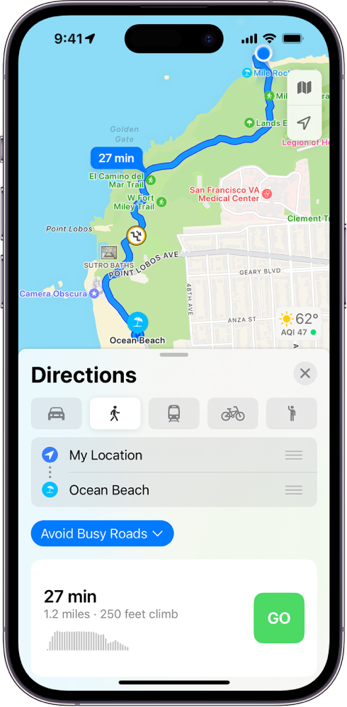Get directions Maps - Apple Support