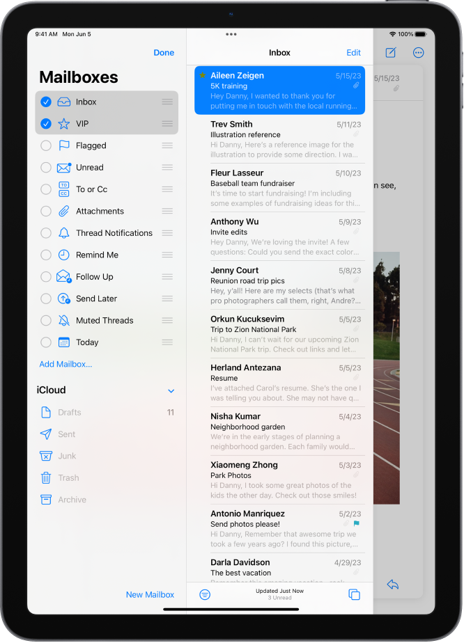 Assinalar ou bloquear e‑mails na aplicação Mail no iPhone