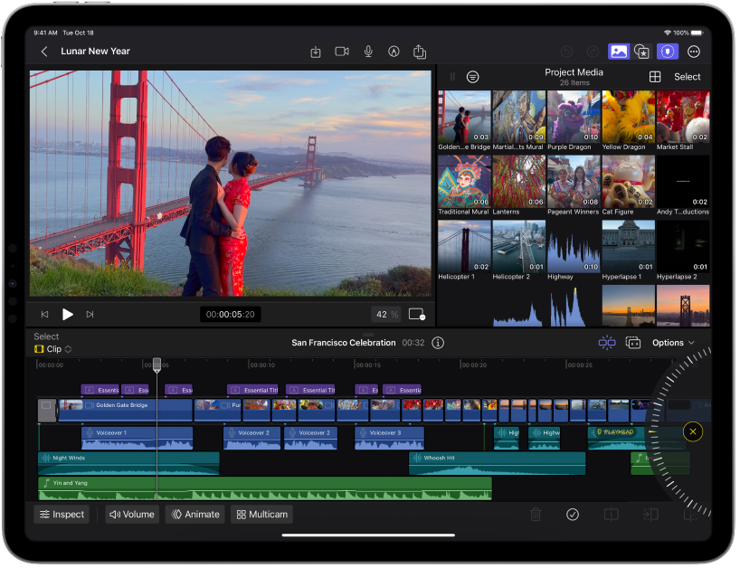 Usar el efecto “Incrustador de pantalla verde” en Final Cut Pro