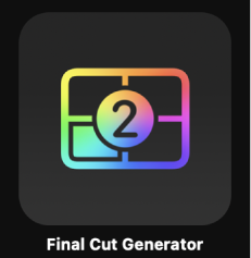 Final Cut Generator icon in Project Browser