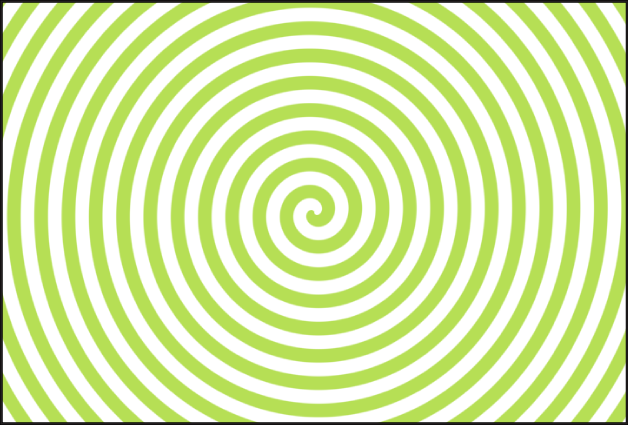 Canvas showing Spirals generator, with Type set to Modern