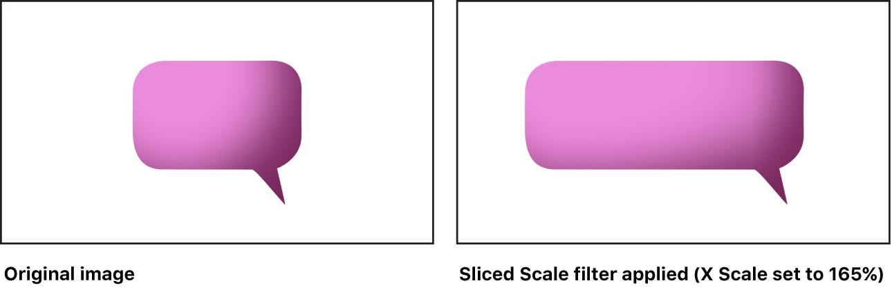 Canvas showing effect of Sliced Scale filter