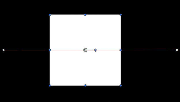 Canvas showing object with motion path