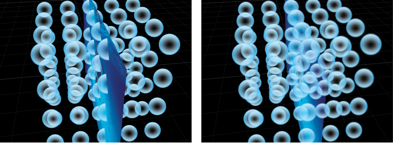 Lienzo que muestra el replicador 3D antes y después de la rasterización.