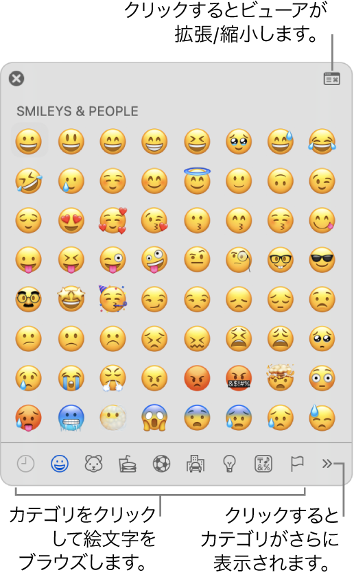 Macで絵文字と記号を使用する - Apple サポート (日本)