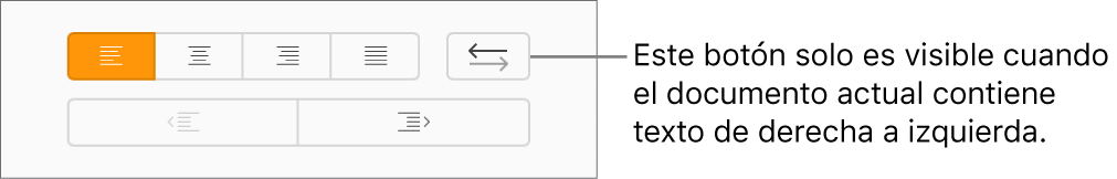 El botón “Dirección del texto” en la barra lateral Formato.