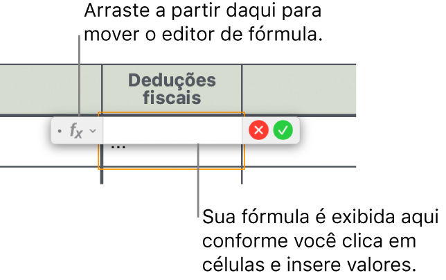 Editor de fórmula.