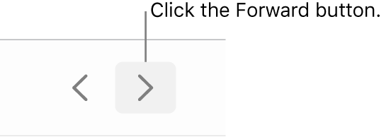 The Forward button in the Safari window.