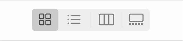 Icon View button in Finder window.