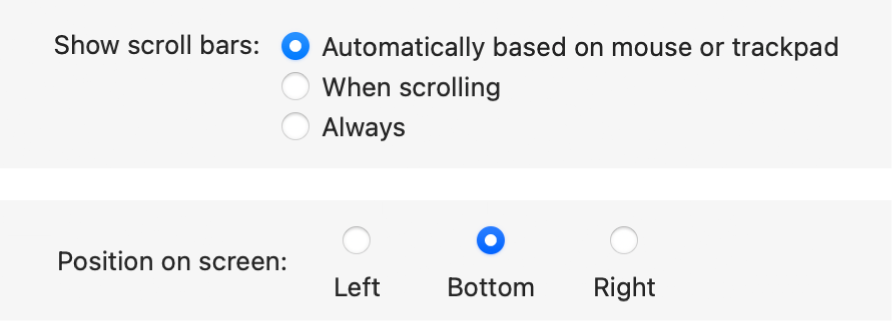 Radio buttons in macOS