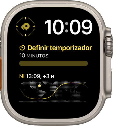 aplicativo de bússola smartwatch ui ux gui relógio de pulso