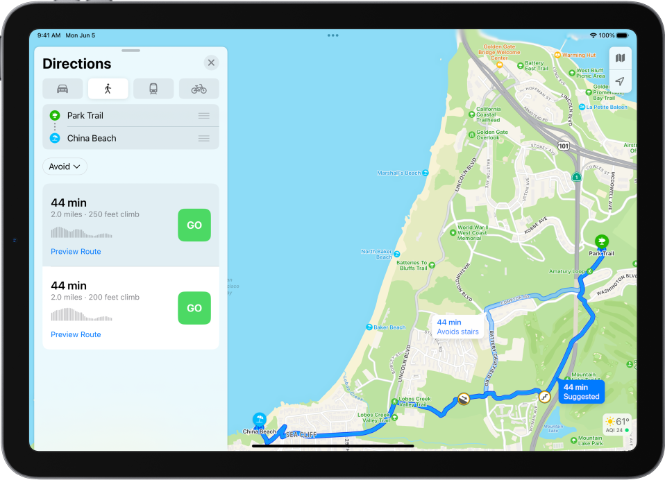 Get walking directions in Maps on iPad Apple Support