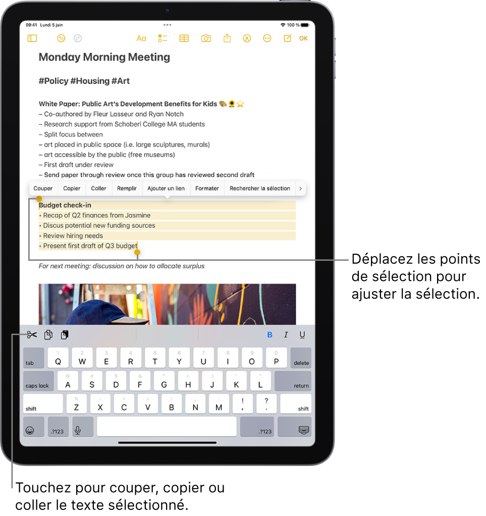 Apprendre les raccourcis clavier de l'iPad - Assistance Apple (BE)