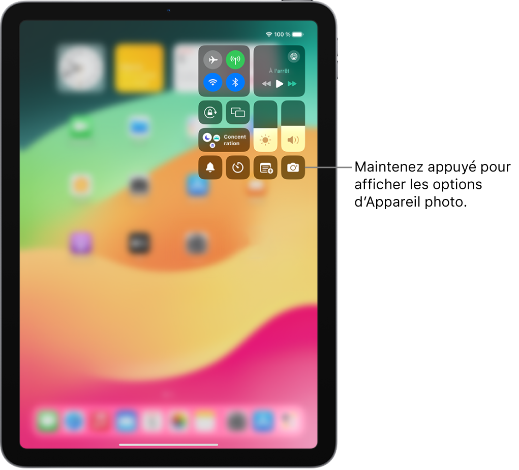 Ajuster la luminosité de l'écran et les couleurs sur l'iPad - Assistance  Apple (FR)