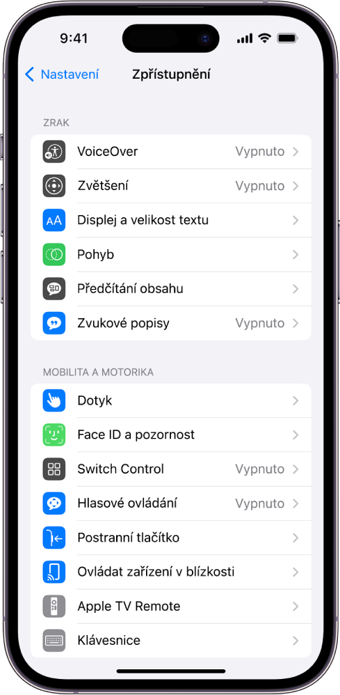 Vytvoření vlastního jedinečného prostředí na iPhonu - Podpora Apple (CZ)