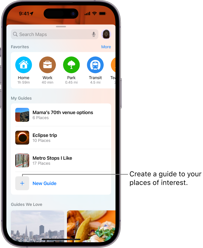 Organize places in My Guides in Maps on iPhone - Apple Support