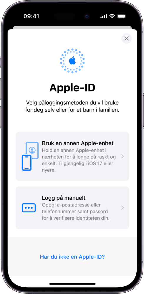 Grunnleggende konfigurering - Apple-kundestøtte (NO)