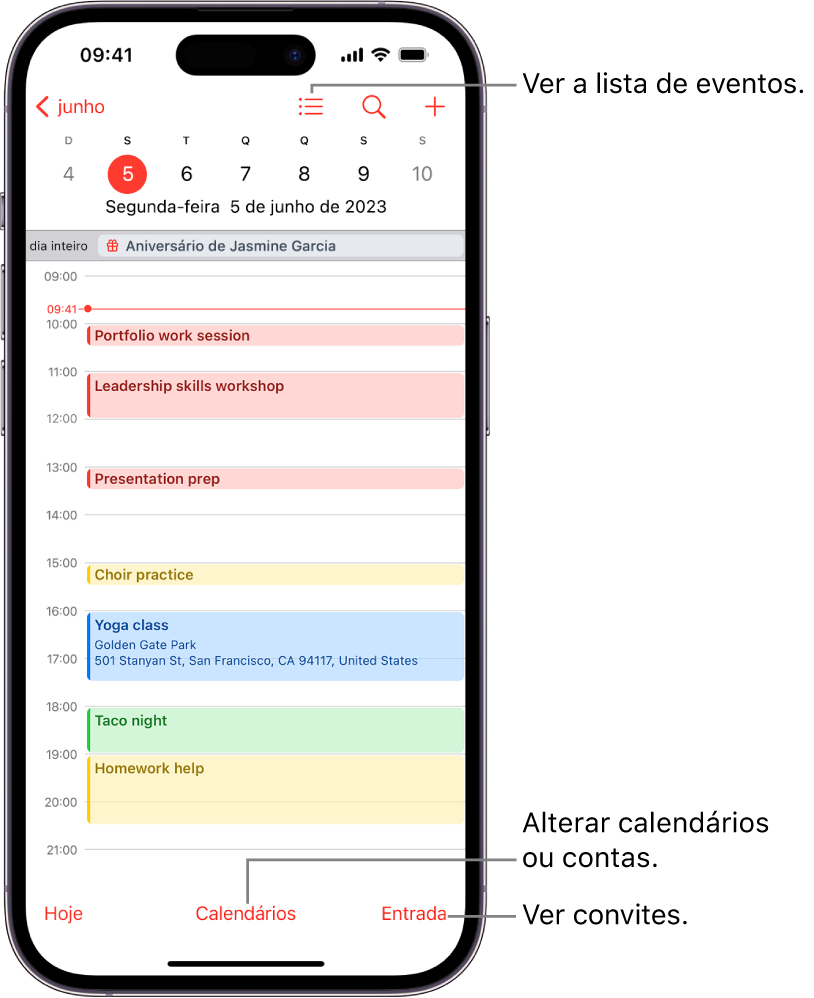 Crie e edite eventos no Calendário do iPhone - Suporte da Apple (BR)