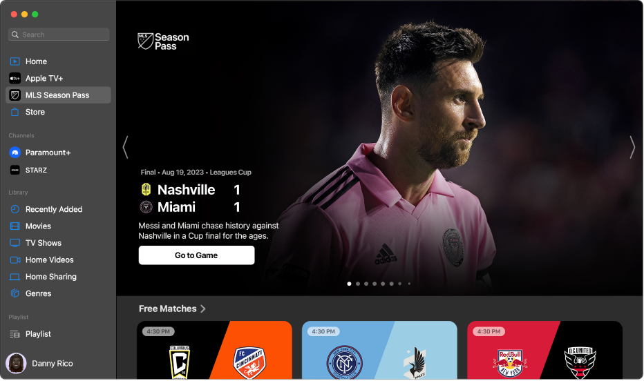 Assista Ao MLS Season Pass No App Apple TV Do Mac - Suporte Da Apple (BR)